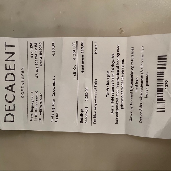 Decadent copenhagen stella bag (From TV show borgen: power & glory) - Picture 11 of 11